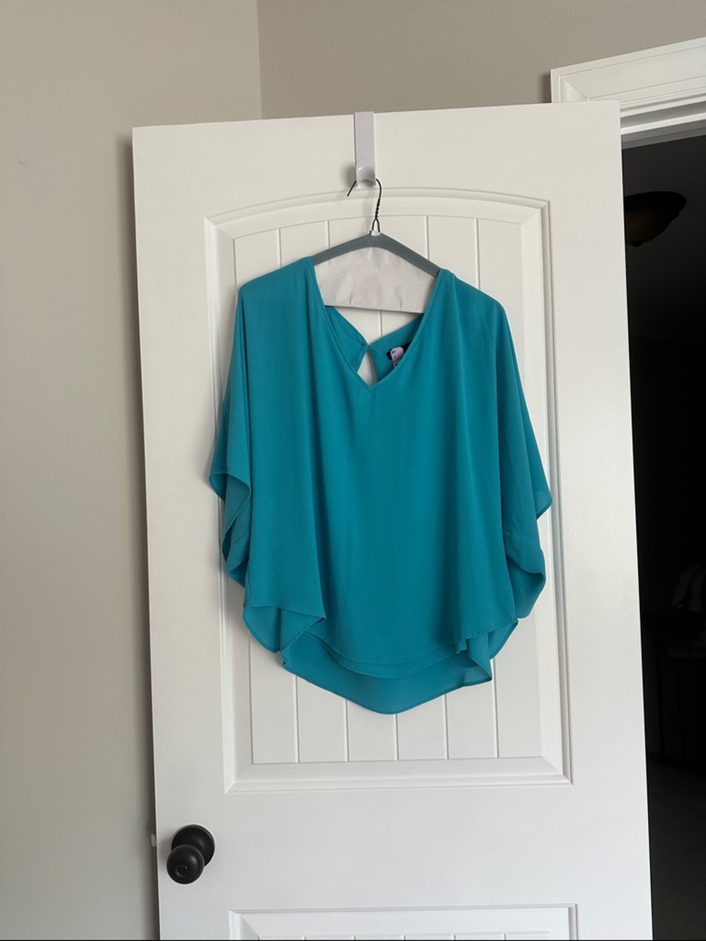 White House Black Market Flowing V-Neck Blouse